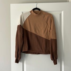 Abercrombie SoftAF mock turtleneck cropped sweatshirt